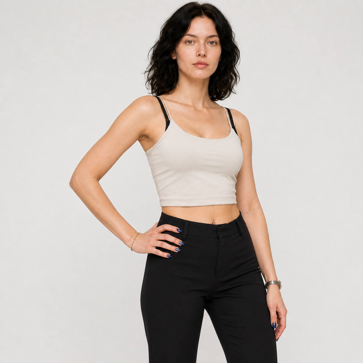 İnce Askılı Crop Atlet